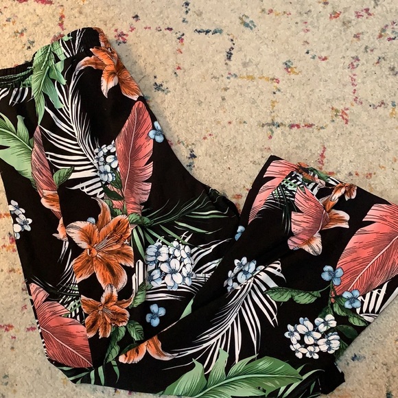 Tropical wide leg pants flowy - Picture 6 of 8